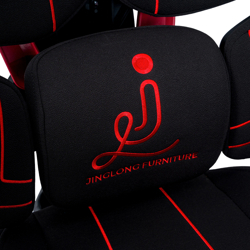 أسود-أحمر<br>3002-3 كرسي ألعاب من سلسلة Line Fabric Line